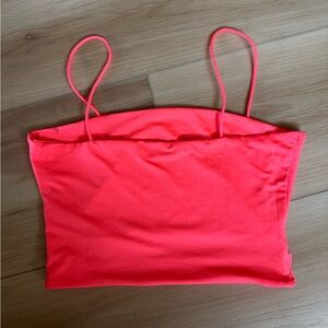 SHEIN | Neon Pink Spaghetti Strap Crop Top with Peek-a-boo back strap | S